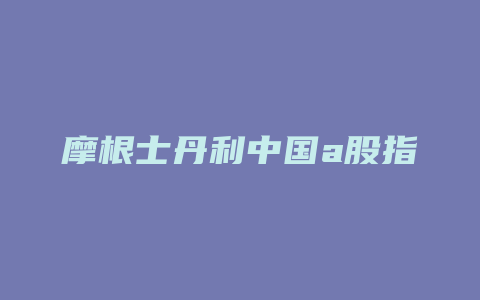 摩根士丹利中国a股指